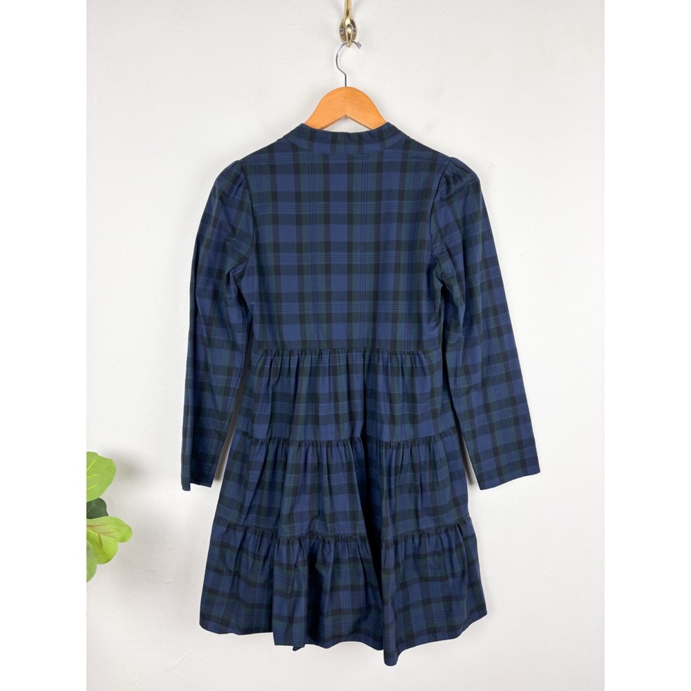 Sail to Sable Tuckernuck Blackwatch Plaid Long Sleeve Tunic Flare Dress Sz XS - Picture 4 of 11